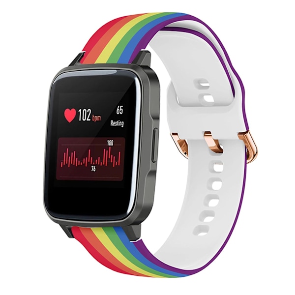 Rainbow Rainbow kompatibel med Xiaomi Haylou Ls01 Silikonarmband med tryck