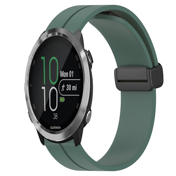 Olivgrön Silikonarmband kompatibelt med Garmin kompatibelt med Forerunner 645 Music