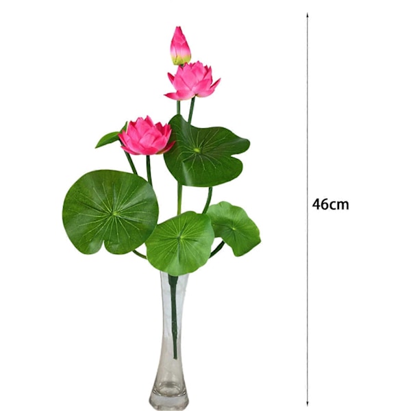 Kunstig Lotus Blomst Blad Realistisk Falsk Silkeblomst Bryllupsfest White