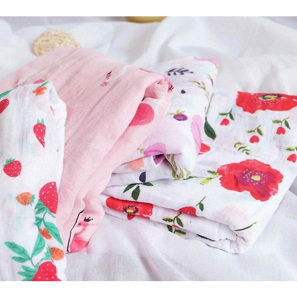 Muslin Baby Swaddles Mjuk filt A