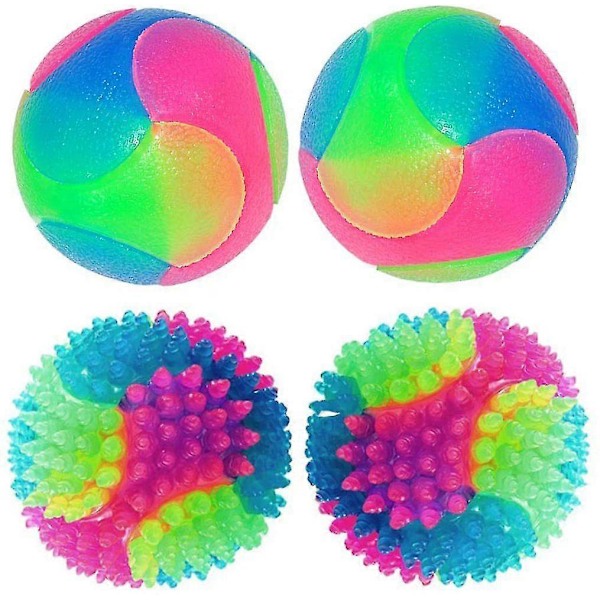 4 kpl Glitterpallo Koiran Lelu Pallo Koiran Pallo Hehkuva Hehkuva Pallo Koiran Lelu Koirille Ja Hampaiden Harjaamiseen