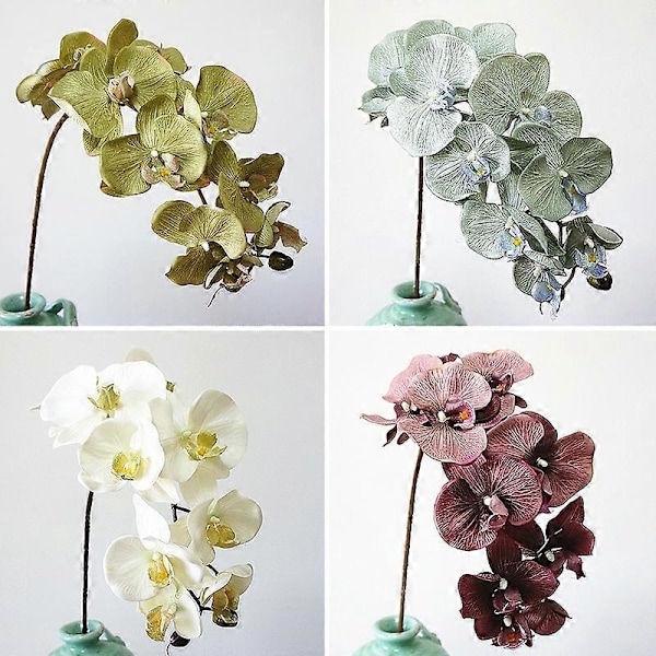 1 stk. Kunstig Blomst Sommerfuglorkidé Livaktig Hage DIY Fest Bryllupsdekor 3