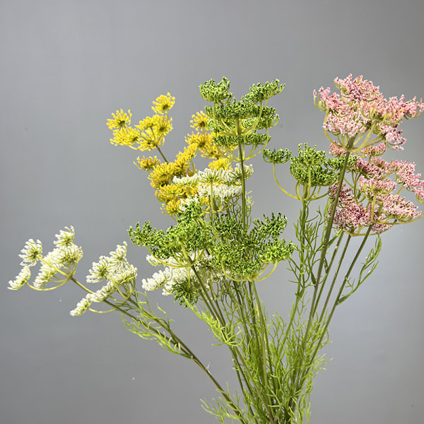 Konstgjorda spetsblommor Heminredning Falska blommor Bröllopsrekvisita Spets Vattenbambu yellow