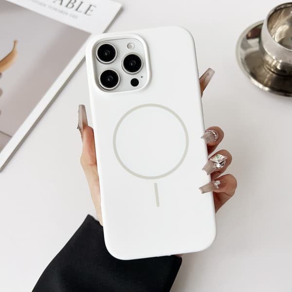 Fodral till iPhone 17 Pro Max Magnetiskt Silikon Vit Noz29204