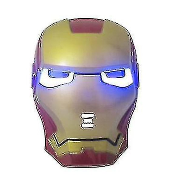 Nya Iron Man Mask Handske Cloak Shield Sets med ljus för fest _y mask