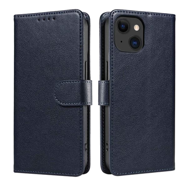 Etui til iPhone 13 mini 5.4 blå RFID-blokerende flip