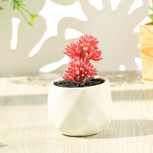 Keinotekoinen bonsai-kasvi kukkaruukulla, kirkas väri, ei huoltoa, mehikasvi 2
