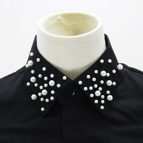 Dame falsk krage Avtakbar halv Avtakbar Avtakbar Cott free Black