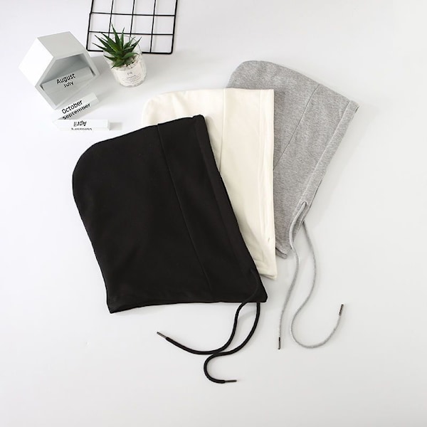 Naisten tekonkaulus Paksuuntunut Trendikäs Irrotettava Yksittäinen Osta Hoo Removable thickened hat black 46-48