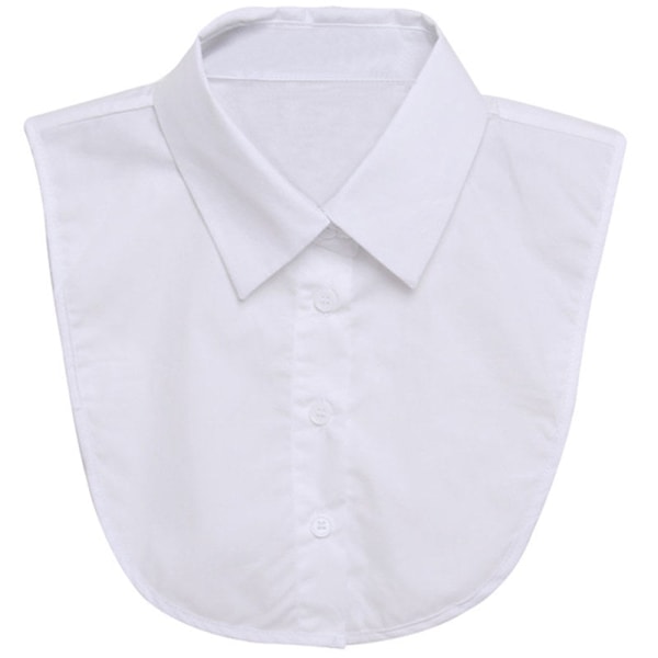 Dame falsk krave Aftagelig halv Indre Beklædning Base Vinter Shi Chiffon peaked lapel White