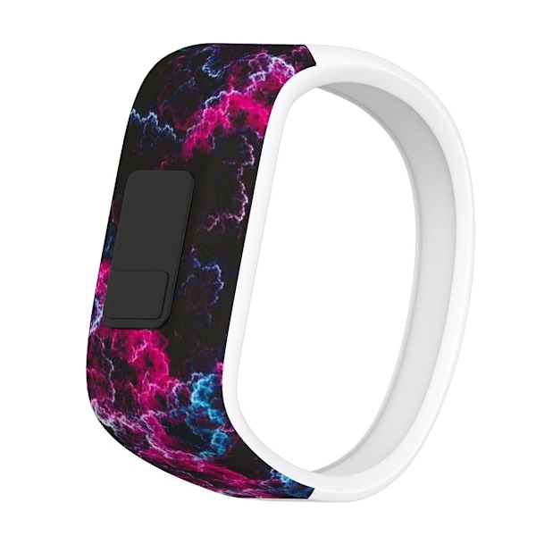Röd Röd Gul Blixt Silikonarmband kompatibelt med Garmin Vivofit Jr, Large