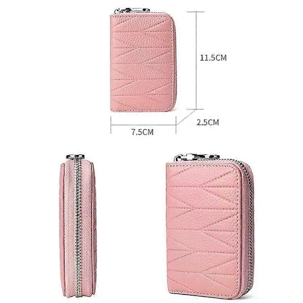 Nahkalompakko Clutch - RFID-suojaus, useita korttipaikkoja, lehmännahkaa, viininpunainen viininpunainen