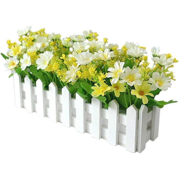 1 stk. Kunstig Blomsterplante, Kunstige Gjerdeplanter i Potte Light green
