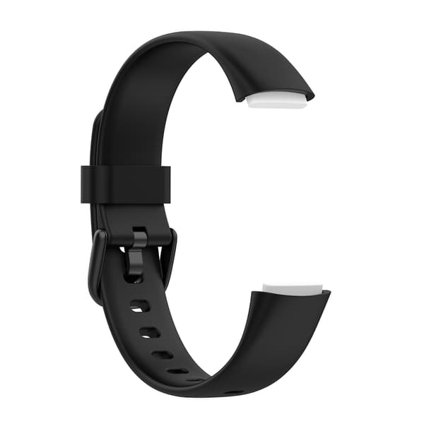Sort Sort kompatibel med Fitbit Luxe silikone urrem, Størrelse:l L
