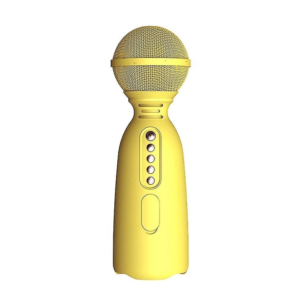 Ny mikrofon barn handhållen mikrofon kompatibel med mobiltelefon Karaoke gul