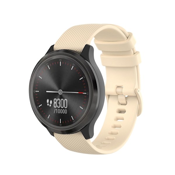 Beige Beige Rutete Silikonrem kompatibel med Huawei Watch Gt2 42mm