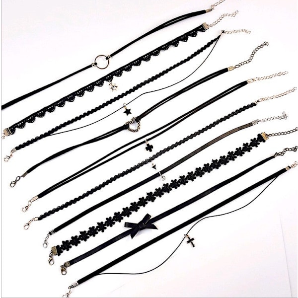 Dame falsk krage Avtakbar halv Choker / Halskjede Kombinasjon TKZK(20-piece set)