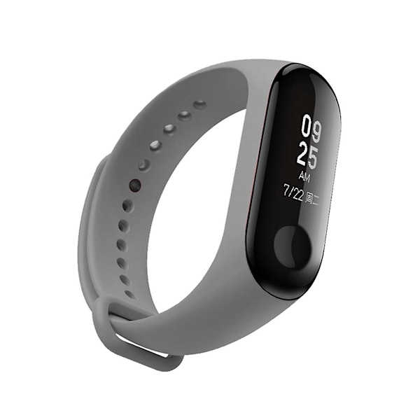Grå Grå Silikone Urrem kompatibel med Xiaomi Mi Band 3