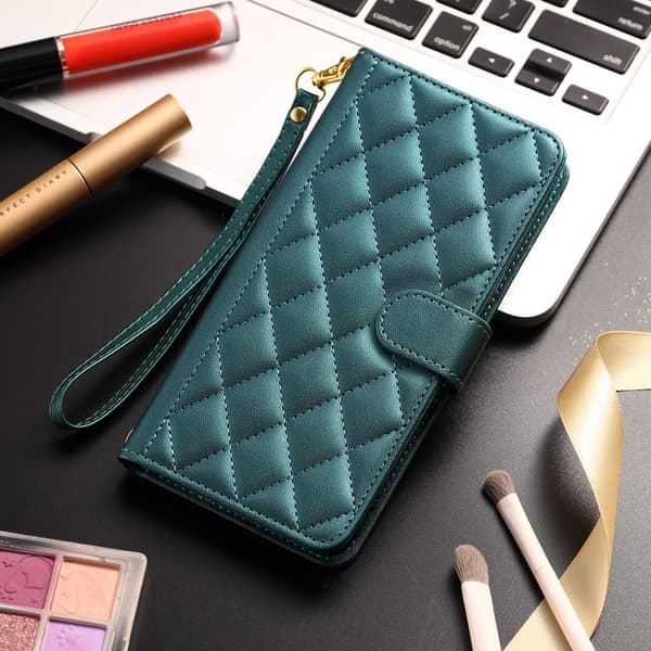 Etui til iPhone 14 Pro Max Mørkegrøn Redmi Flip Wallet med Kortholder Magnetisk
