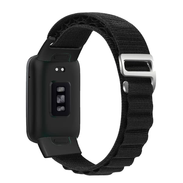 Sort Sort Nylon Urrem kompatibel med Xiaomi Mi Band 7 Pro