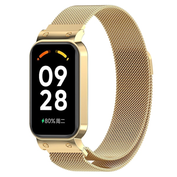 Kultainen metallinen ranneke, yhteensopiva Redmi Band 2:n kanssa