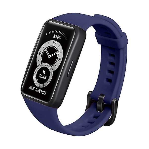 Blå Blå Silikone Urrem kompatibel med Huawei Band 6 kompatibel med Huawei Band 6
