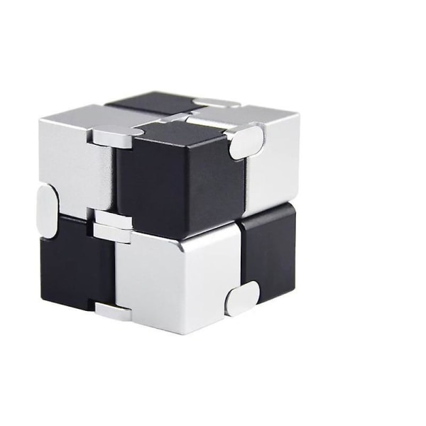 Metal Infinity Magic Cube- Finger Antistress Anxiety Relaxing Tool Blue cube