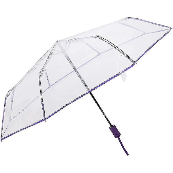Transparent Paraply Automatisk Regn Dame Herre Sol Regn Bil Paraply Kompakt