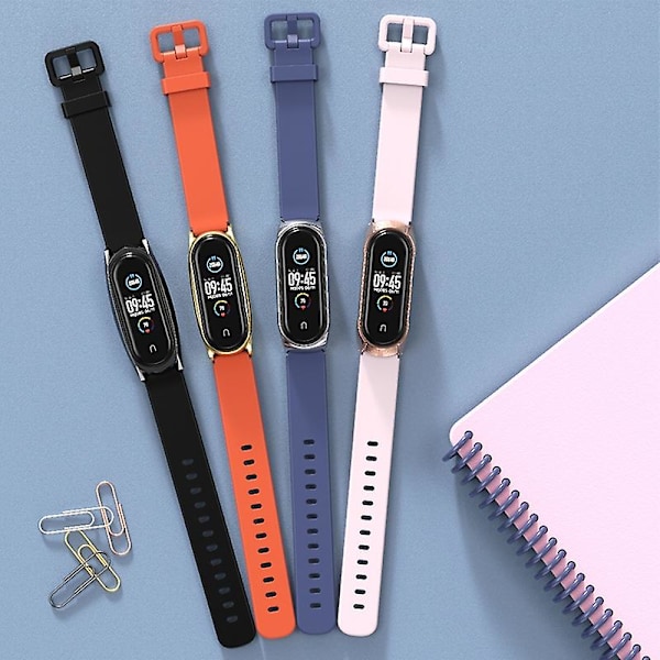 Rosa Roséguld Rosa Roséguld Silikon Armband kompatibelt med Xiaomi Mi Band 6 / 5
