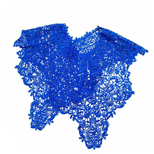 Dame falsk krage Avtakbar halv Allsidig Mote Elegant Blue