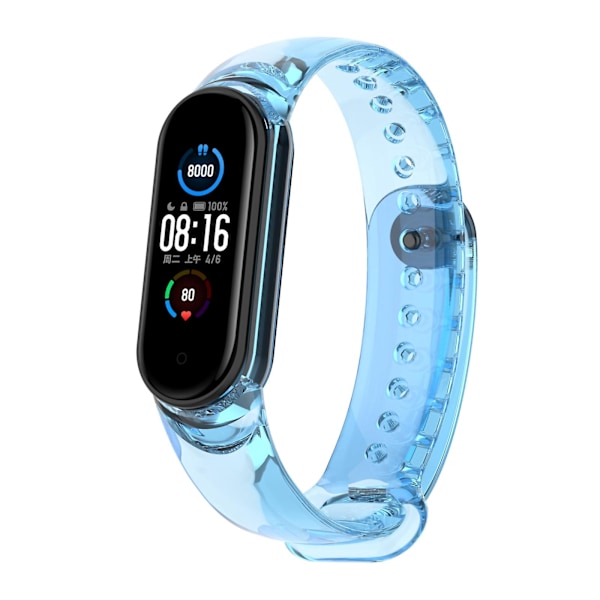 Blå Blå kompatibel med Xiaomi Mi Band 6 / 5 / 4 / 3 Tpu Klokkereim