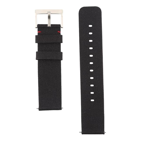 Svart Anvas håndleddsrem kompatibel med Fitbit Versa / Versa 2