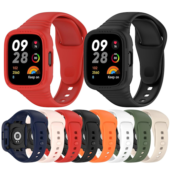 Blækblå Integreret Silikone Urrem kompatibel med Redmi Watch 3