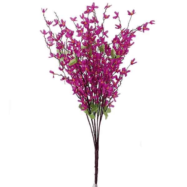 60cm 7-grenad vinterjasmin simulerad blomma simulerad växt falsk blomma sidenblomma vardagsrum bröllop blomsterarrangemang Purple red