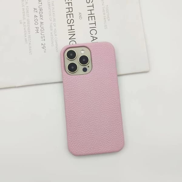Etui til iPhone 16pro Rosa Pebble Halv Pakke