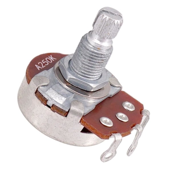 250K Elektrisk Gitar Potensiometer Volum Tone Potter Lang Splittet Aksel 18mm
