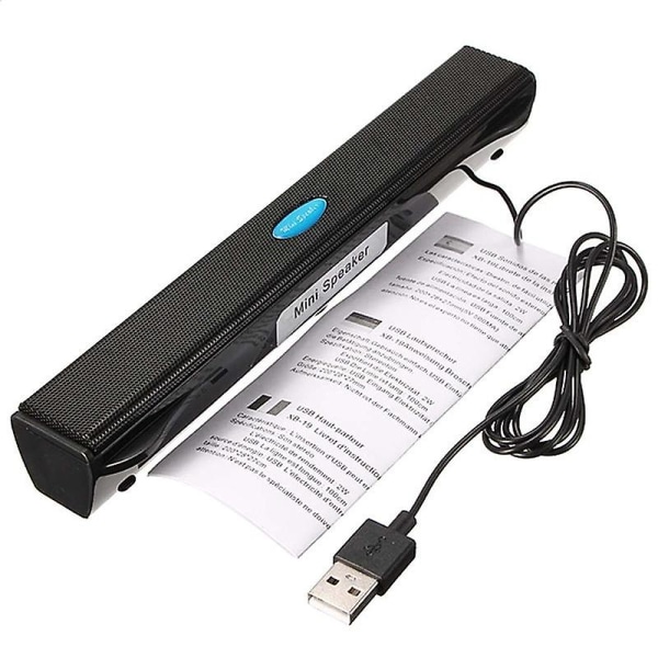 Bärbar bärbar dator/dator/dator Högtalare Förstärkare Högtalare USB Soundbar Stick Black