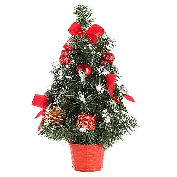 Julgran Konstgjord 3D Färgglad DIY Glänsande Liten Julgran Högtidsmaterial Red