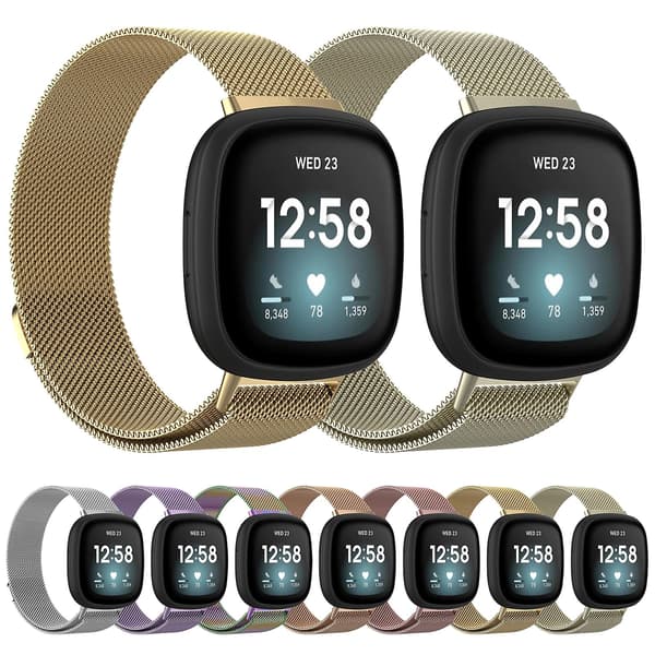 Ej Specificerad Ej Specificerad kompatibel med Fitbit Versa 3 Milanese Klockarmband, Storlek:s 202mm