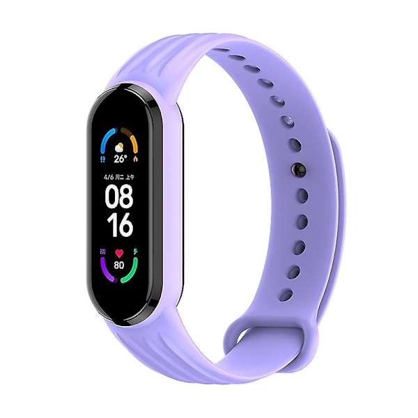 Laventeli Violetti Silikoninen Kellonranneke yhteensopiva Xiaomi Mi Band 6 / 5 kanssa