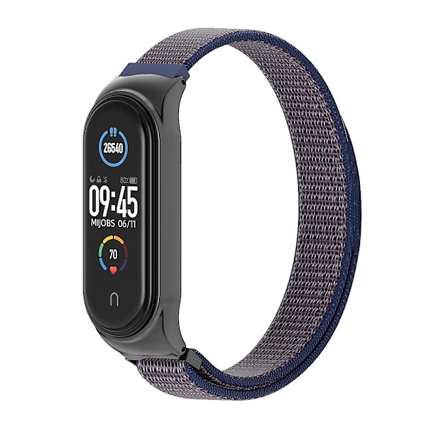 Midnattsblå Midnattsblå kompatibel med Xiaomi Mi Band 6 / 5 / 4 / 3 Nylon Armband