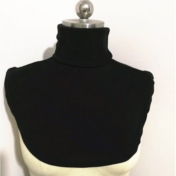 Naisten tekokaulus kylmäsuoja syksy talvi lämmin neule Black-men and women can wear