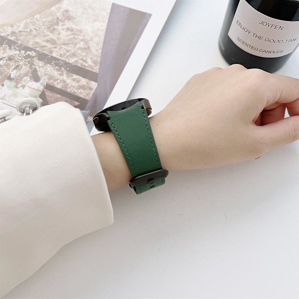 Gult gult läderarmband kompatibelt med Samsung Galaxy Watch4 40mm / 44mm