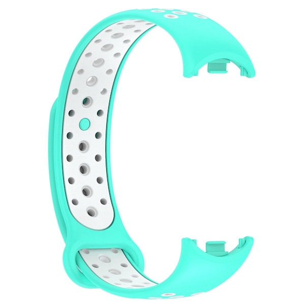 Syaani Valkoinen Syaani Valkoinen Silikoni Kellon Ranneke yhteensopiva Xiaomi Mi Band 8:n kanssa