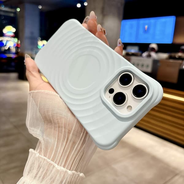 Kotelo iPhone 13 Pro Max Liquid Silicone Magnetic Silicone Blue Noz28617