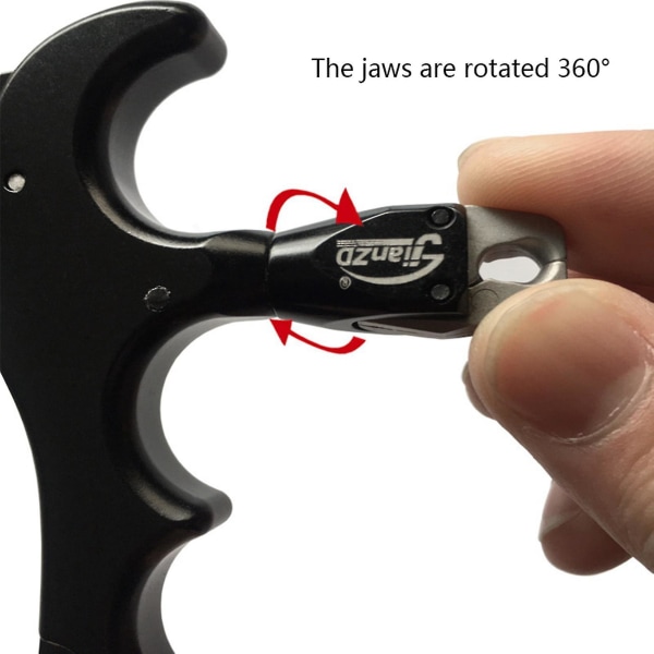 Ny Jianzd 360 graders rotationsblandning Bow 4 Finger Release Aluminium Hjälpmedel