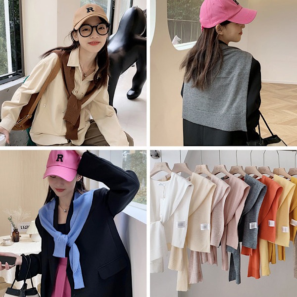 Dame falsk krage Avtakbar halv Ullsjal Yttertøy Soli Beige 140cm