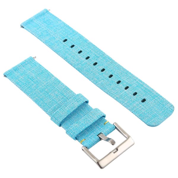 Himmelsblå Himmelsblå Canvas Armband kompatibelt med Fitbit Versa / Versa 2