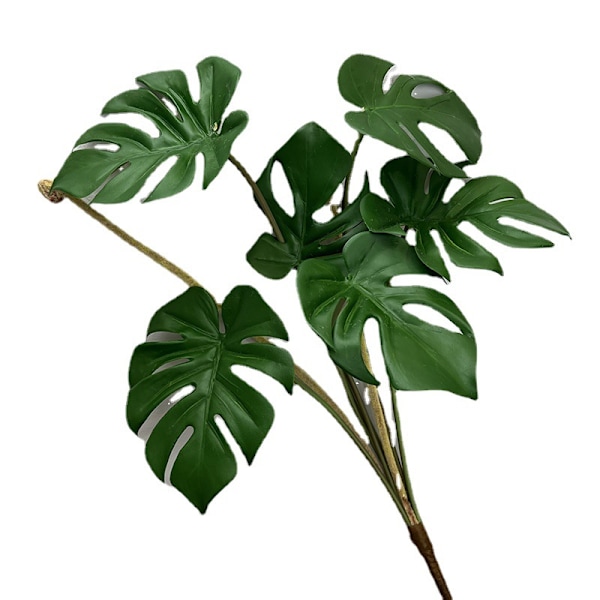 Bløde kunstige Monstera blade til indendørs vægdekoration og potteplanter green