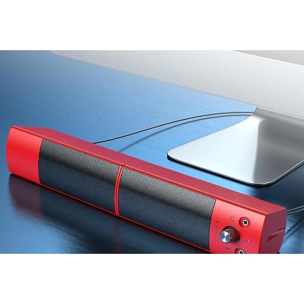 USB trådbunden Bluetooth Dual Power Stor högtalarmikrofon Bluetooth red